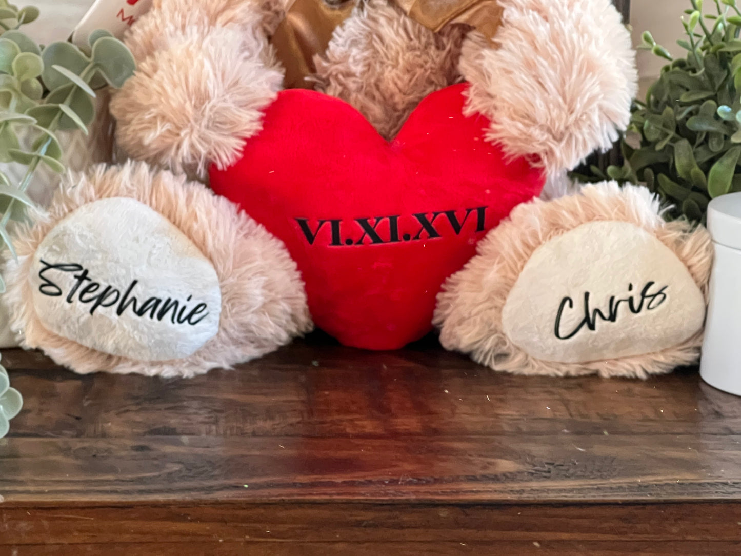 Valentine’s Teddy Bear with Heart - Customized