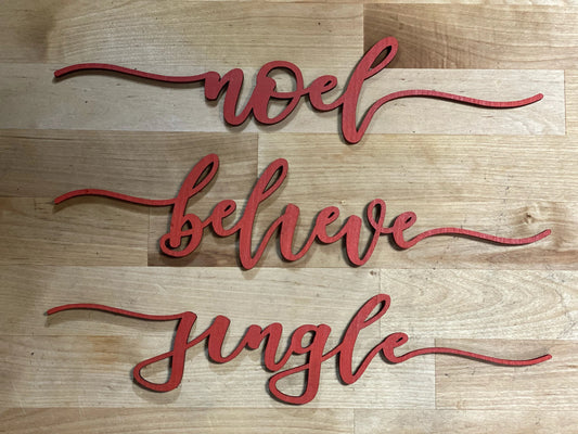 Christmas Table Words - Laser Cut File - Digital Download Only - No physical product