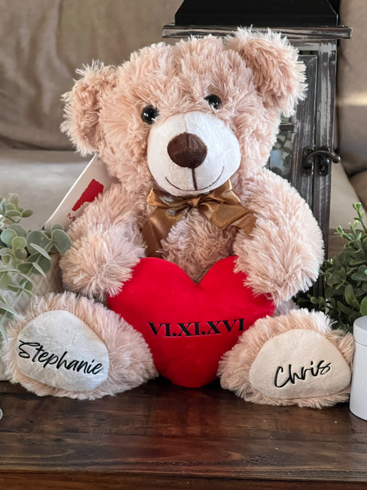 Valentine’s Teddy Bear with Heart - Customized