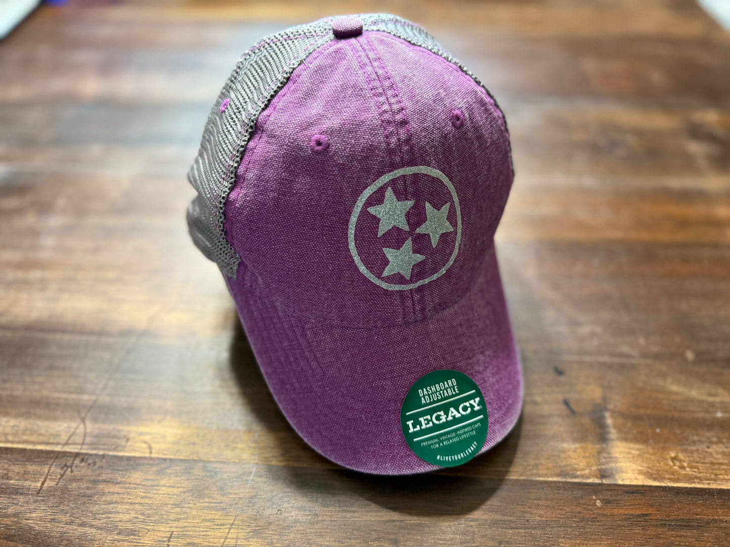 Distress Purple TN Tristar Ball Cap