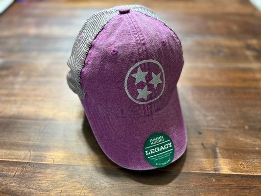 Distress Purple TN Tristar Ball Cap