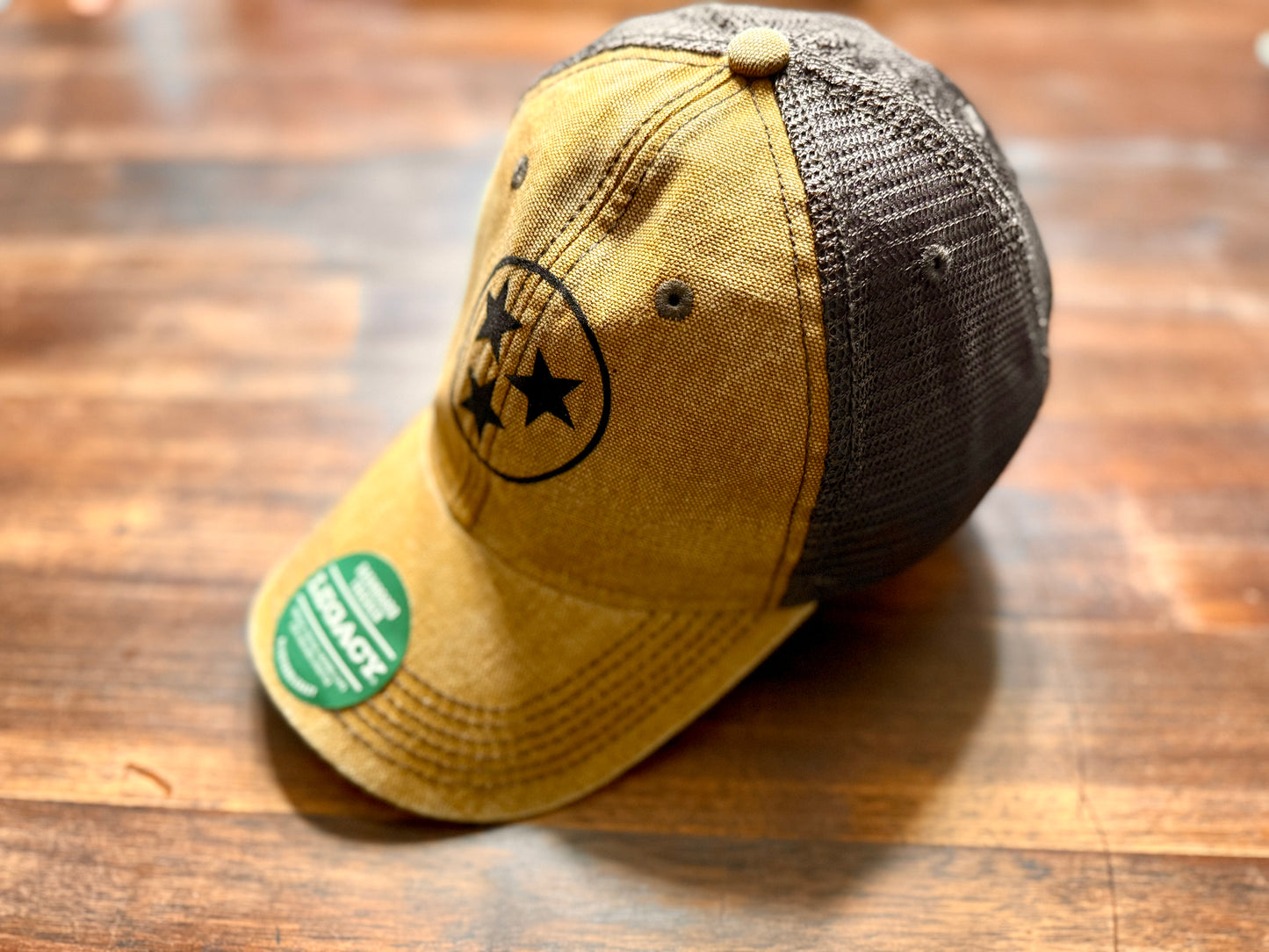 Distressed Mustard TN Tristar Ball Cap