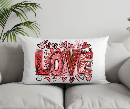 Valentine Love Decorative Pillow Cover 12 x 20