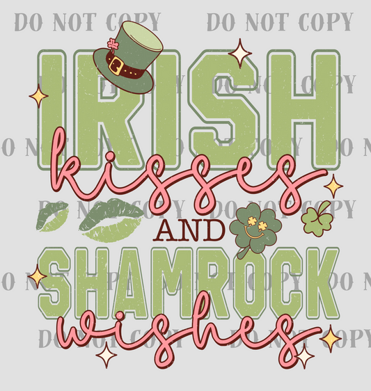 St Patrick Day Irish Kiss and Shamrock Wish DTF Print SKU RSTPD011