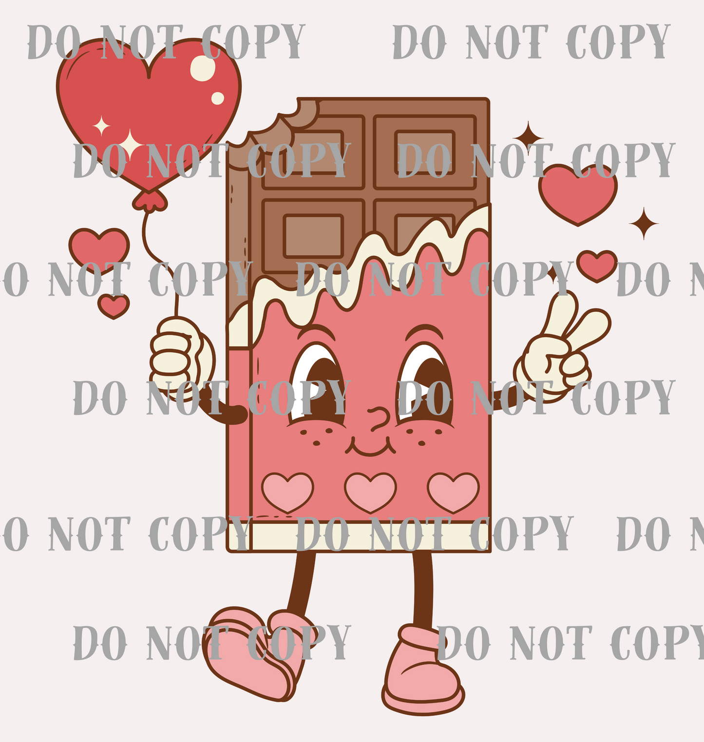 Valentine's Chocolate Bar DTF Print SKU V1