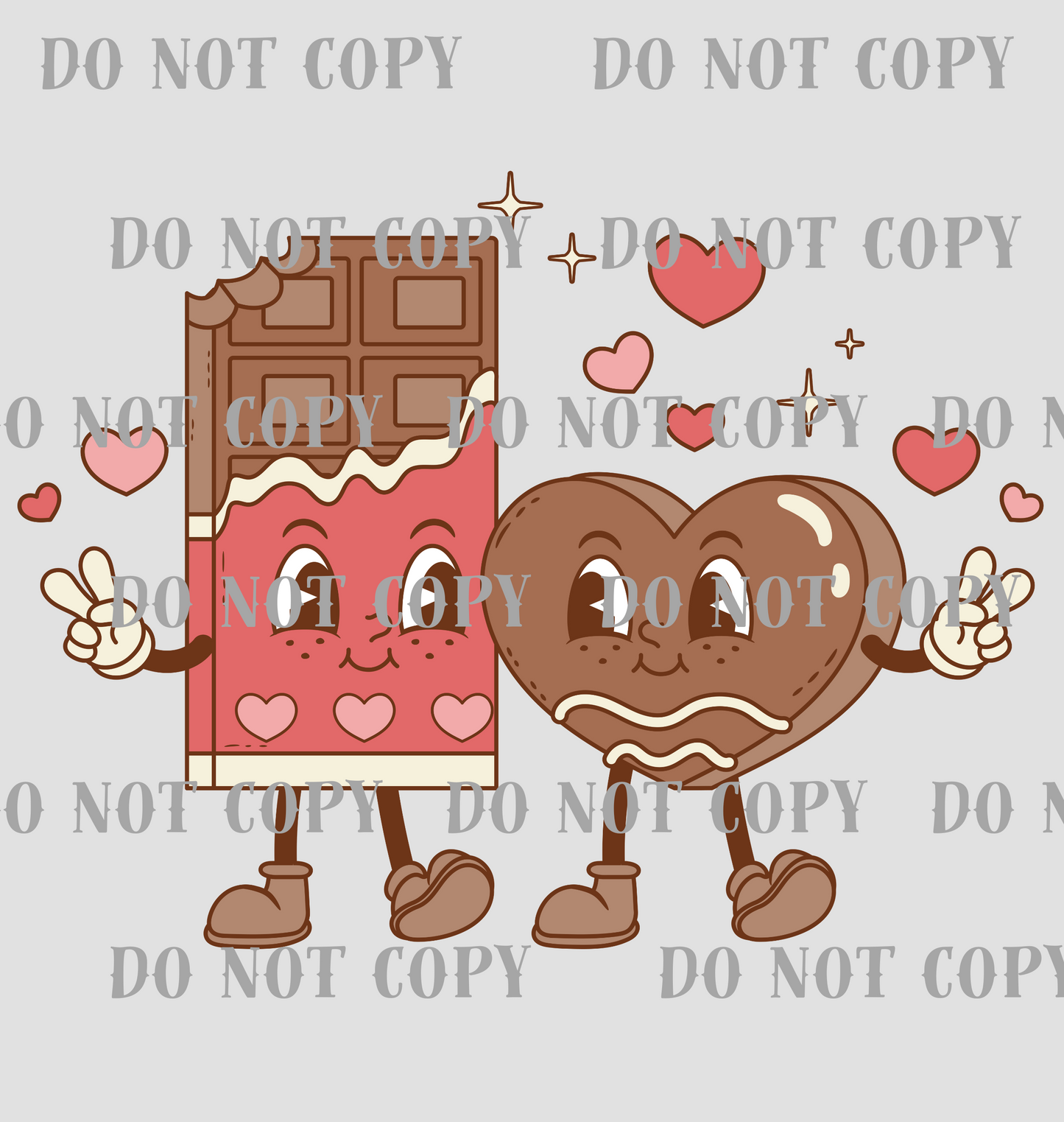 Valentine's Retro Candy DTF Print SKU V2