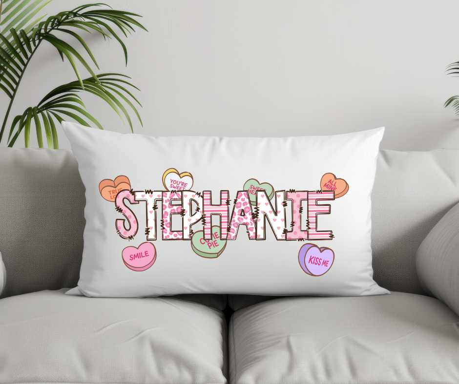 Personalized Valentine Day Pillow Cover 12 x 20