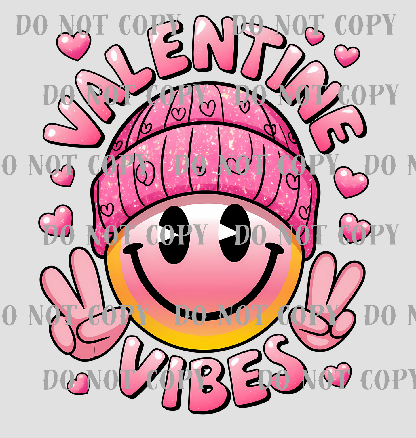 Valentine's Vibes Peace DTF Print SKU V112