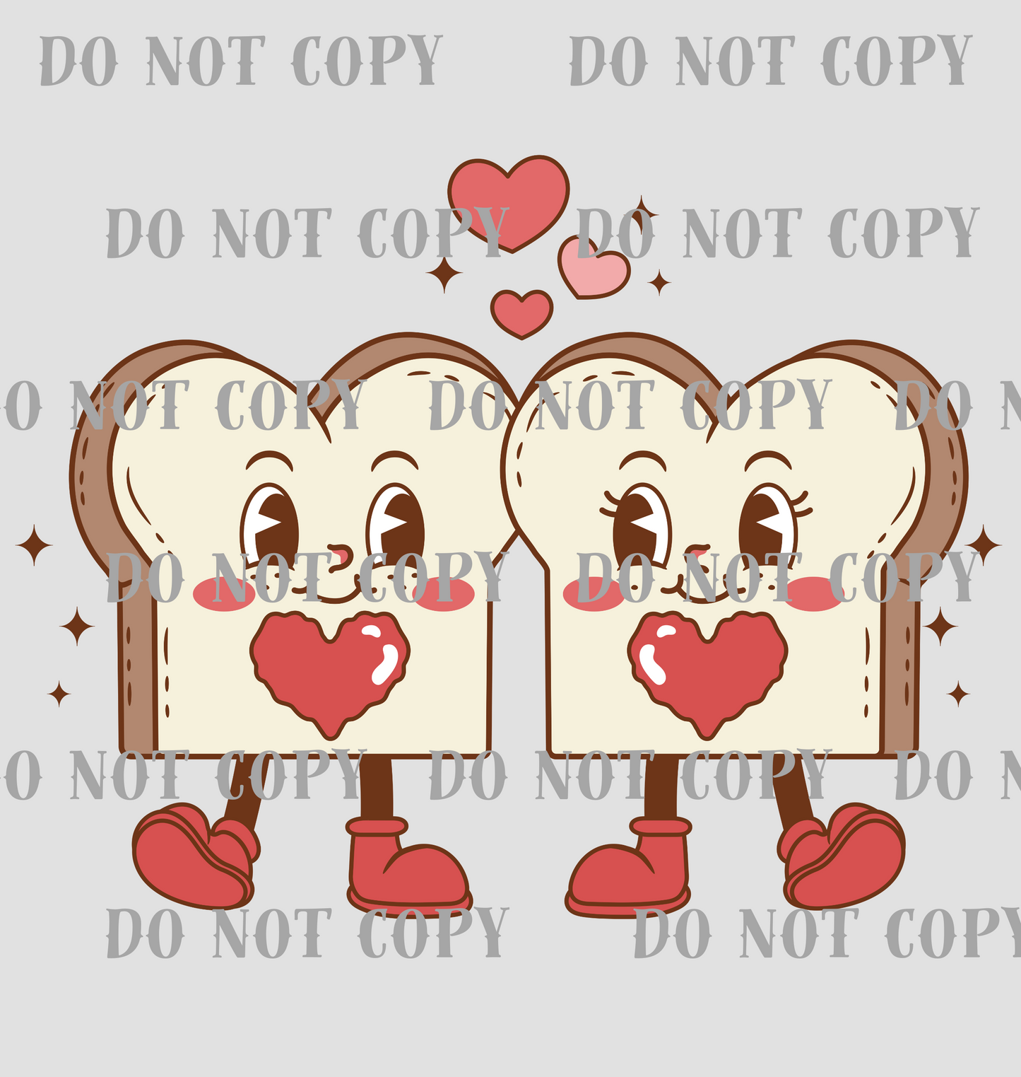 Valentine's Retro Sandwich DTF Print SKU V07