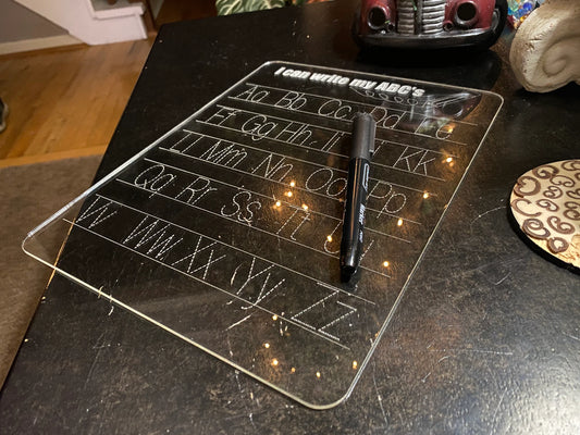 Laser Cut File - DIGITAL LASER FILE ONLY - ABC's Writing Board