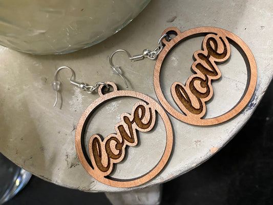 Love Earrings DIGITAL LASER FILES ONLY - No Physical Product